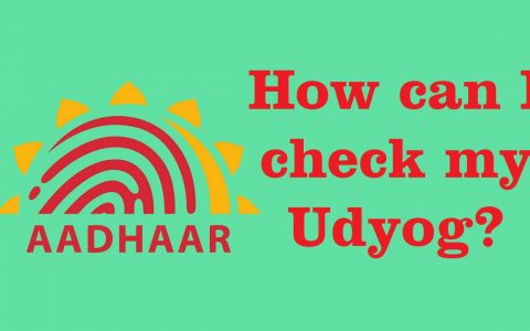 How can I check my Aadhar card, Udyog