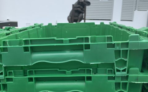 Plastic moving boxes