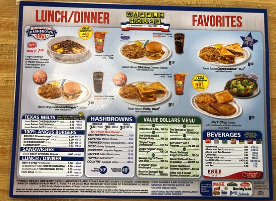 waffle house menu