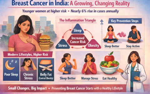 Lifestyle factors increasing breast cancer risk in Indian women.
