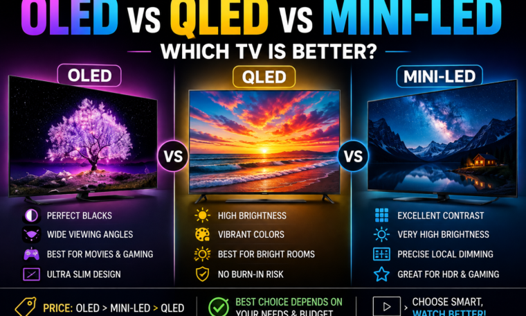 OLED vs QLED vs Mini-LED: Which TV Is Better in 2026?