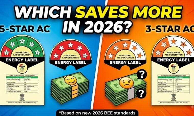 5-Star vs 3-Star AC: Which One Saves More Electricity in 2026?